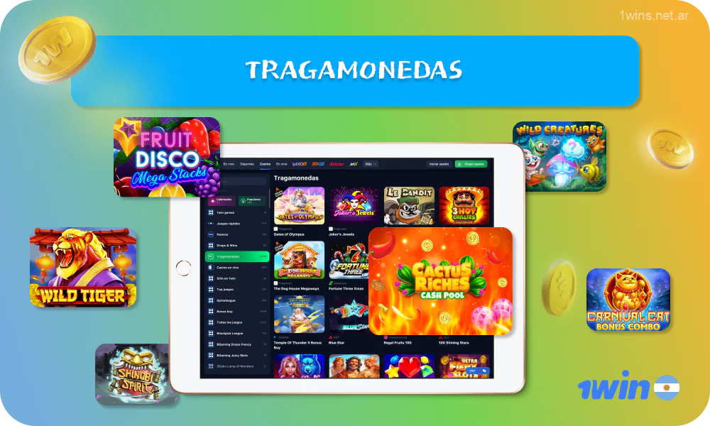 1win Argentina pone a disposición de los usuarios más de 10.000 tragaperras diferentes con distintos estilos, temas y características como rondas de bonificación, botes y multiplicadores, así como varios juegos exclusivos