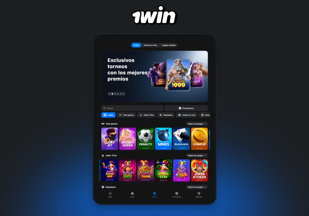 1win Argentina ofrece a los jugadores una rica selección de juegos divididos en 23 categorías, que incluyen exclusivos, populares, nuevos, juegos con jackpot, casino en vivo y mucho más, brindando variedad para jugadores de todas las preferencias