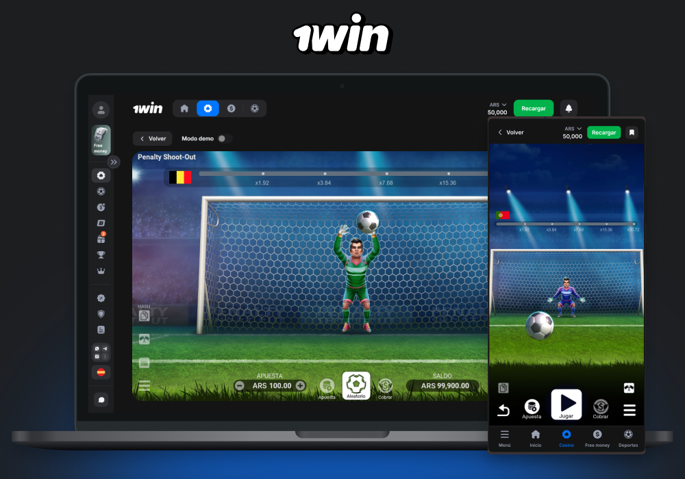 1win Penalty Shoot Out en Argentina es un juego emocionante con una serie de penaltis y un bono de bienvenida del 500 %